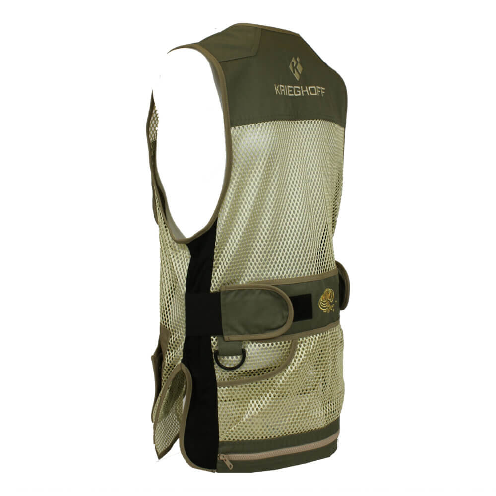 Krieghoff Ladies’ Mesh Vest by MizMac – Left Handed, Sage and Khaki